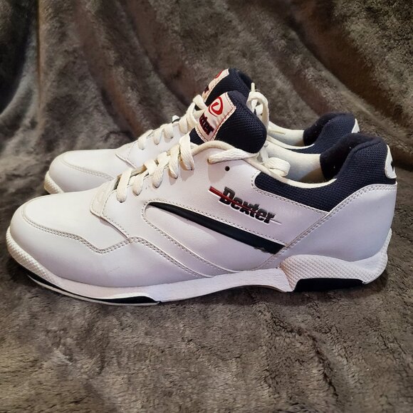 Mens Dexter Bowling Shoes White \ Blue Size 12M - Picture 4 of 13